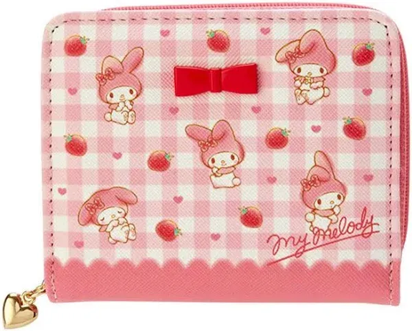 SANRIO My Melody Kids Wallet 733687 Strawberry 11 x 1.5 x 9.5cm PU Leather Japan