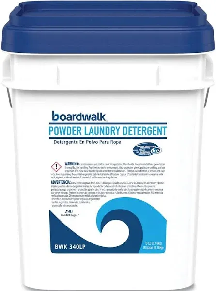 BOARDWALK Laundry Detergent Powder Crisp Clean Scent 18 lb Pail