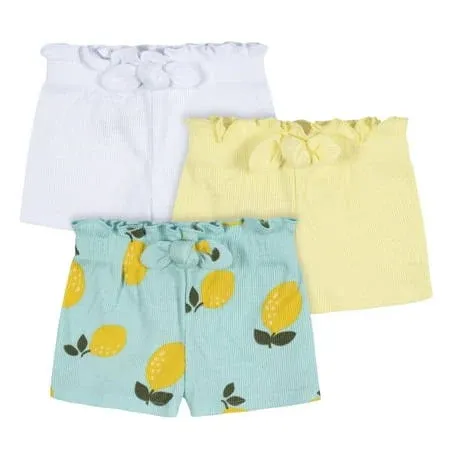 Gerber 3T- 3 pack of picnic day dreams knit shorts set. Excellent condition