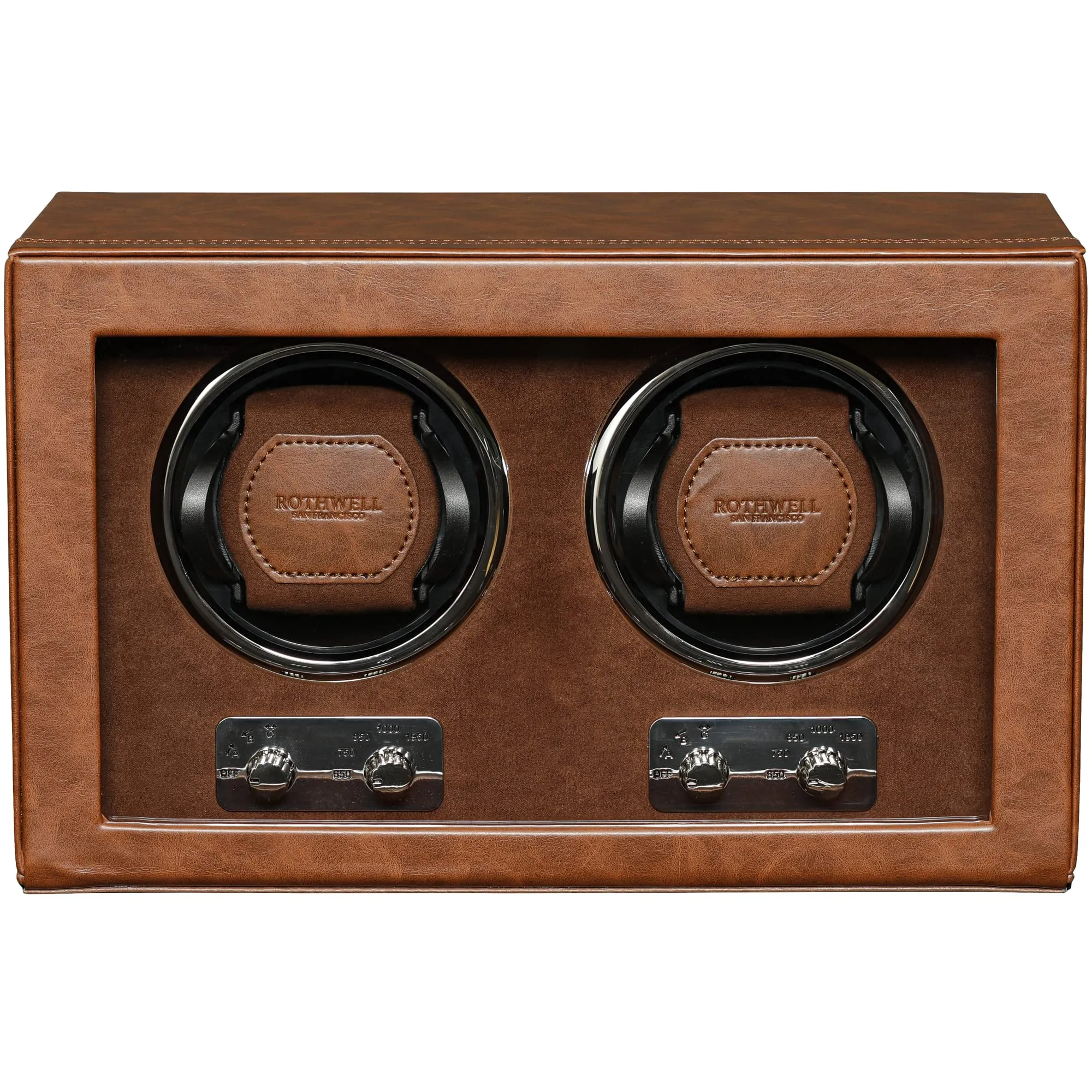 Rothwell Double Watch Winder with Multiple Speeds and Rotation Settings