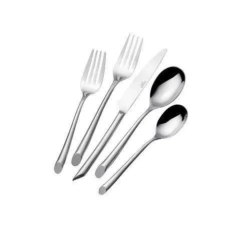 Towle Living Satin Wave 20-Piece Forged Stainless Steel Flatware Set, Service...