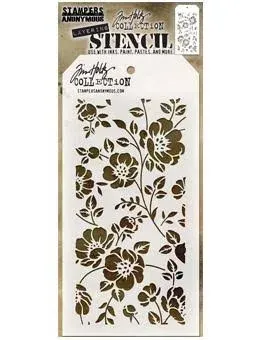 Floral Layering Stencil - Stampers Anonymous - Tim Holtz- Great for backgrounds!