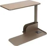 Drive Medical Seat Lift Chair Overbed Table, Walnut, Left Side