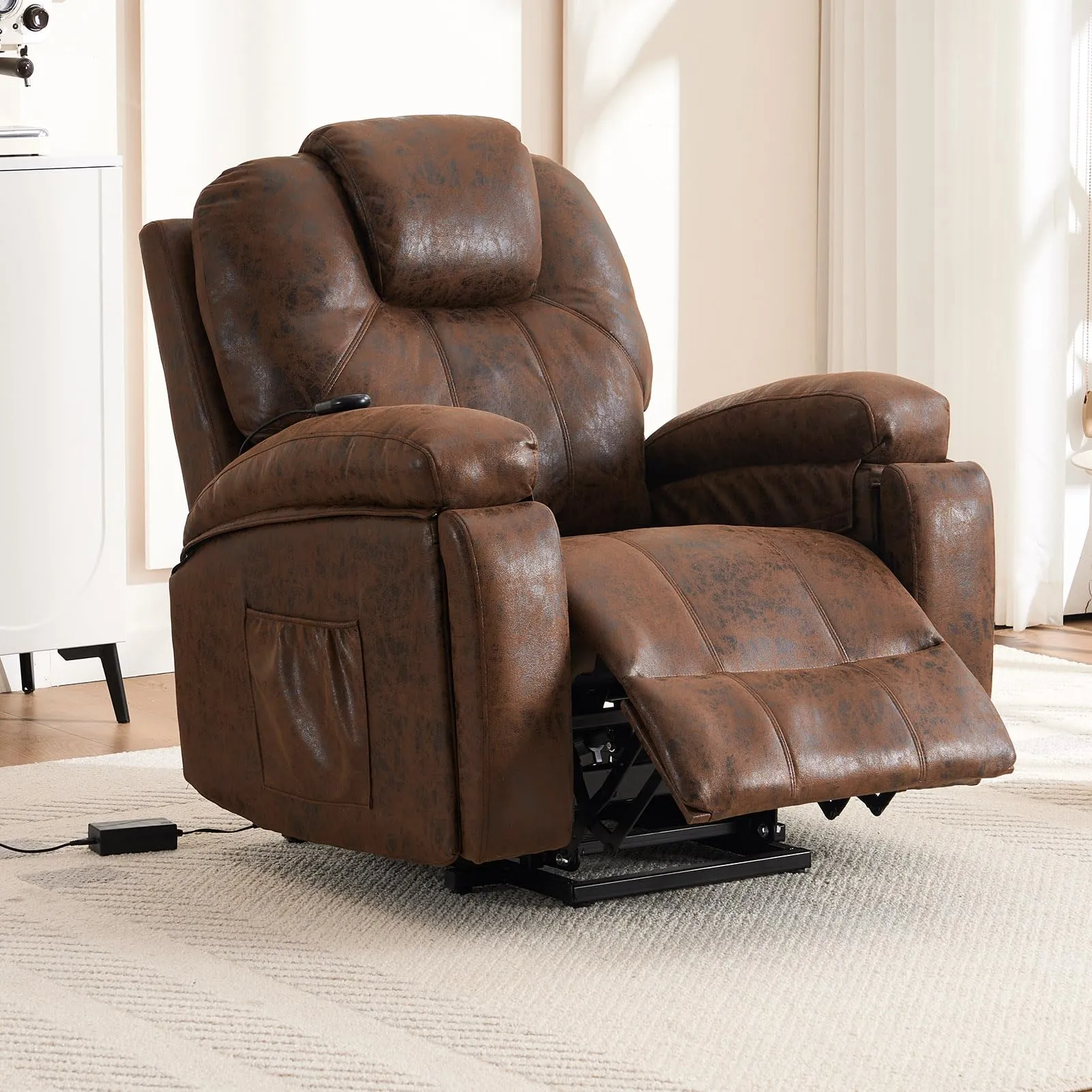 Power Lift Recliner Chair with Massage and Heat for Elderly