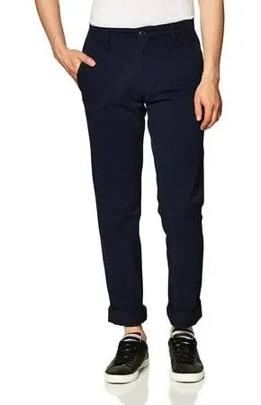 Dockers Men Straight Fit Ultimate Chino Pants Waterless Size 34X34 Navy Blue New