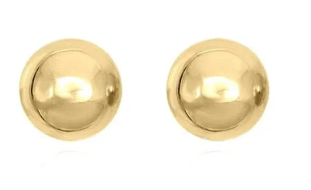 14K Gold Filled 8mm Round Ball Stud Earrings