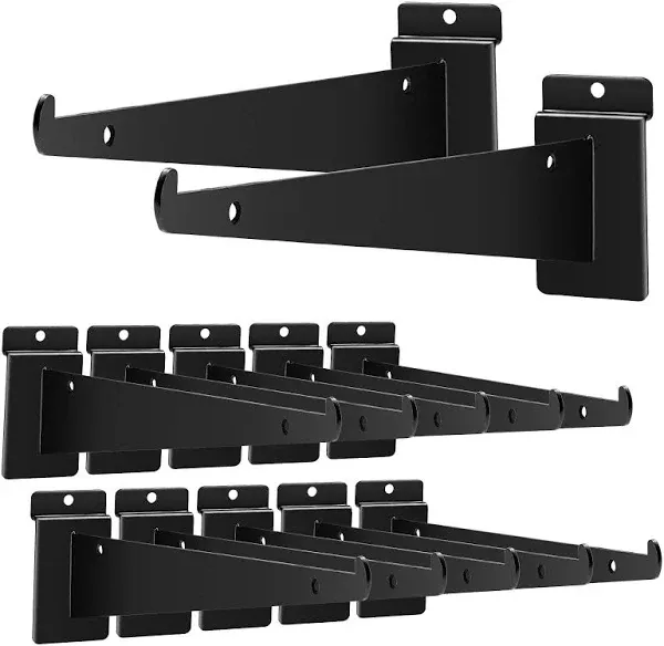 12 inch Slatwall Shelf Bracket with Lip 12 Pack Heavy Duty Slatwall Knife She...