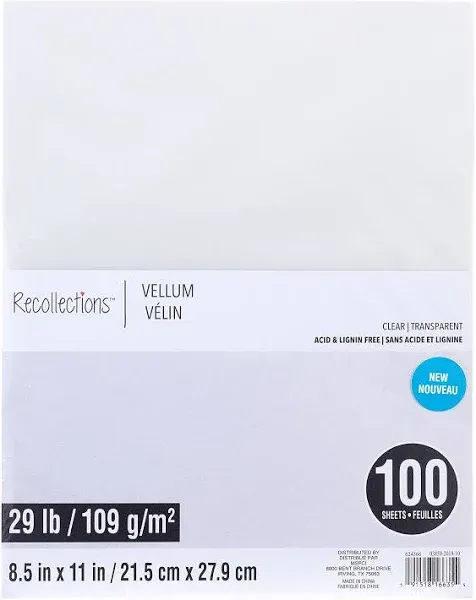 Recollections Clear Vellum Paper