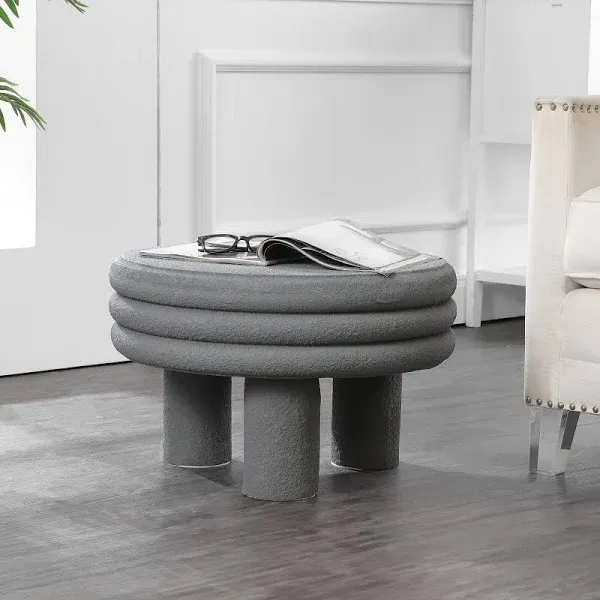 Rashida 13.5" Contemporary Minimalist Curvy Low Accent Table