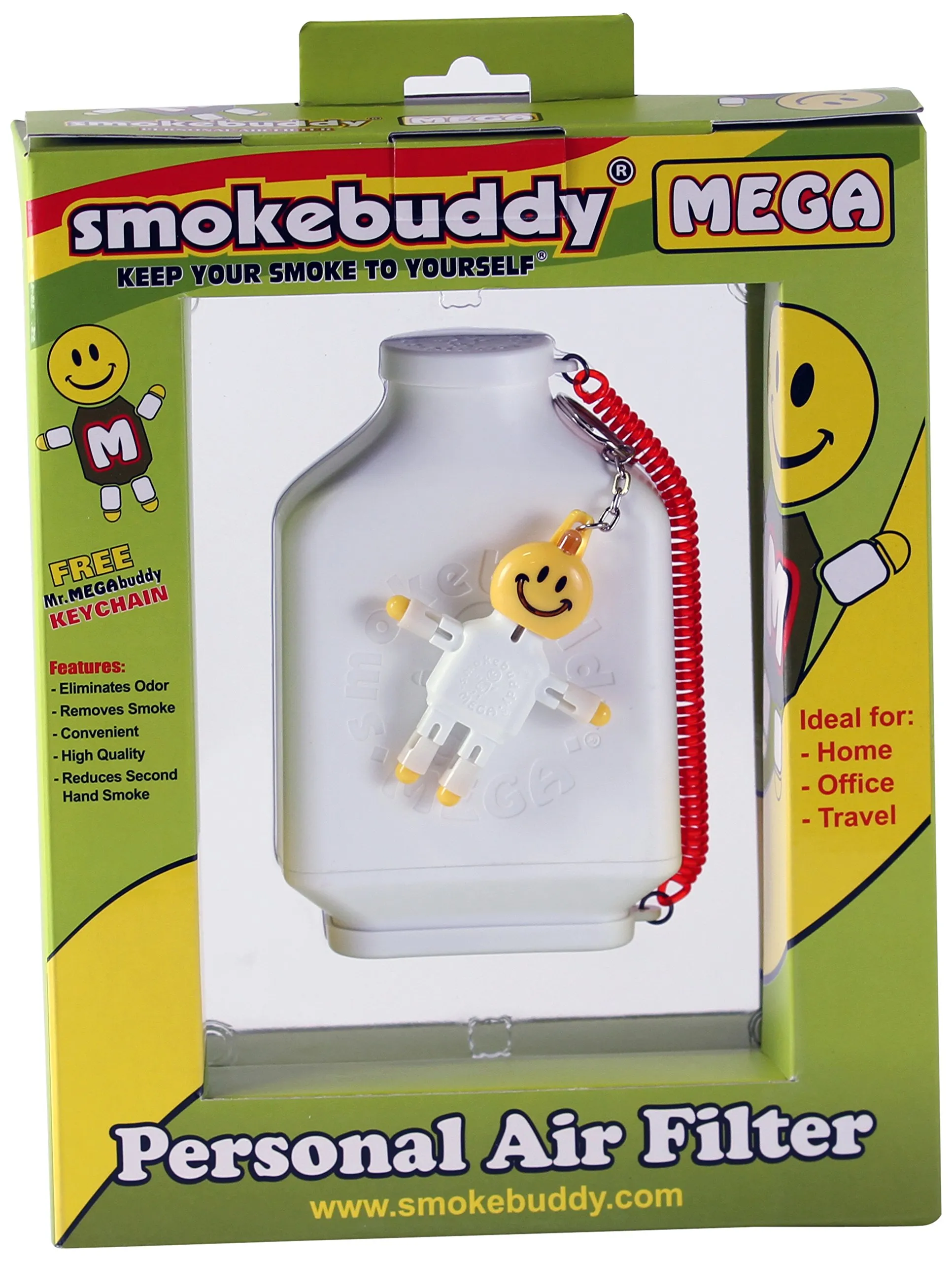 Smoke Buddy Mega Air Purifier - Removes Odor, White