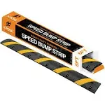 Speed Bump Strip - 6 Ft Rubber Speed Humps with Modular Interlocking Design