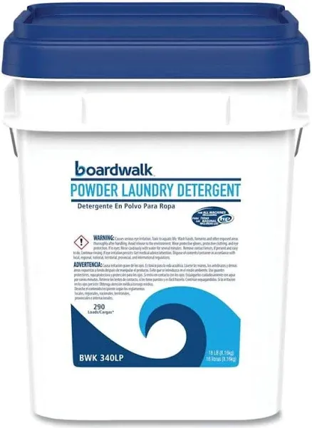 BOARDWALK Laundry Detergent Powder Crisp Clean Scent 18 lb Pail