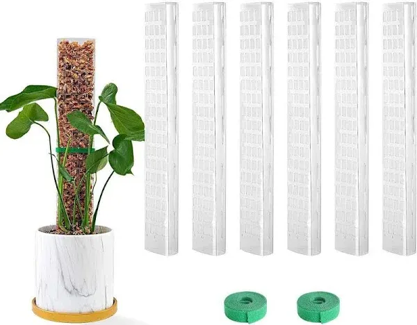 6 Pcs 15 Inch Plastic Moss Pole for Plants Monstera, 6×15&#039;&#039; Plant Poles for Clim