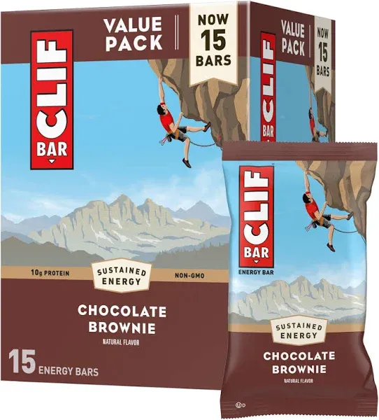 Clif Bar Chocolate Brownie Flavor Plant Based Energy Bars