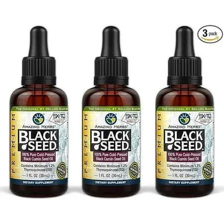 Amazing Herbs Cold-Pressed Black Seed Oil, 500 mg, Softgels - 90 count