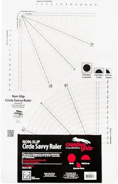 Creative Grids Circle Savvy Quilt Ruler