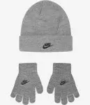 Nike Kids' Nan Futura Beanie Set, Dark Grey Heather