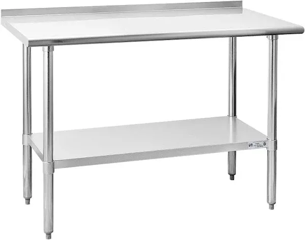 HALLY Stainless Steel Table for Prep &amp; Work 24 x 48 Inches, NSF Commercial He...