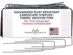 200pcs Garden Landscape Staples Fabric Pins Galvanized 6&#034; 11 Gauge Anti Rust Sod