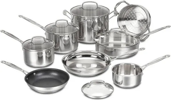 Cuisinart Chef's Classic Stainless 13 Piece Cookware Set