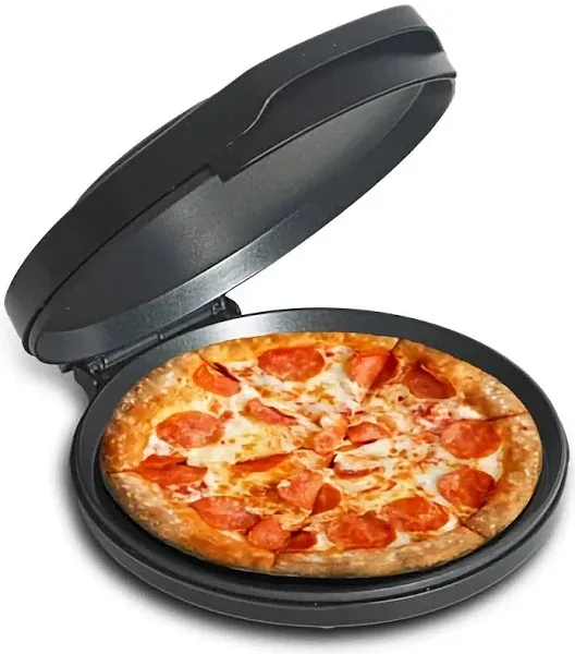 1440W Countertop Electric Pizza Maker with 12” Nonstick Cooking Plates