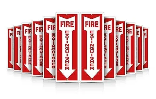 OLANZU High-Quality Metal Fire Extinguisher Signs