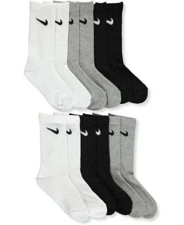 Nike Unisex Kids 6-Pack Crew Socks - Multi