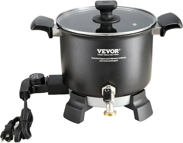 VEVOR 5 Liter Wax Melter for Candle Making, Large Electric Wax Melting Pot Easy Pour Spout, 4-Level Temperature Control, Easy Clean for Candle Soap Cream Beauty Bulk Production Business or Home