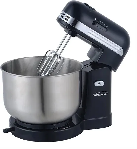 Brentwood 5-Speed Stand Mixer with 3.5 Stainless Steel Mixing Bowl