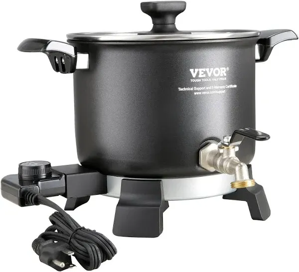 VEVOR 5 Liter Wax Melter for Candle Making Large Electric Wax Melting Pot Easy Pour Spout RLTYT55L1200WY345V1