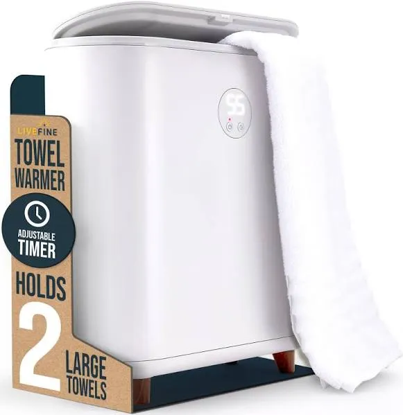 Live Fine Towel Warmer | Large Bucket Style Luxury Heater with LED Display, Adjustable Timer, Auto Shut-Off | Fits Up to Two 40” x 70” Oversized Towels