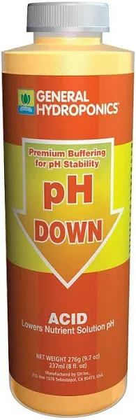 General Hydroponics pH Down Liquid