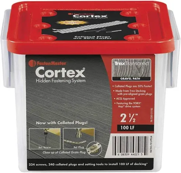 FastenMaster Cortex No. 10 X 2-1/2 in. L Torx Ttap Button Head Hidden Deck Fastener