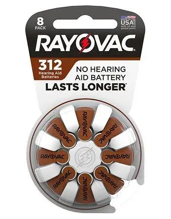 Rayovac Size 312 Hearing Aid Batteries