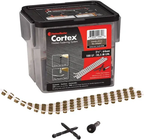 FastenMaster Cortex No. 10 X 2-1/2 in. L Torx Ttap Button Head Hidden Deck Fastener