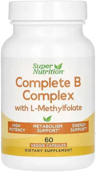 Super Nutrition Complete B Complex 180 Veggie Capsules