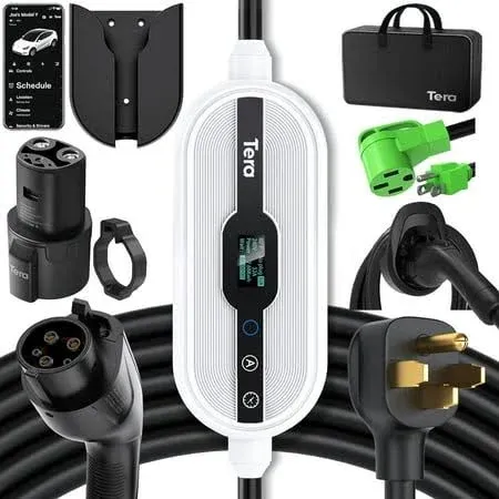 Tera Electric Vehicle Charger Level-1: Level 2 for Tesla J1772 EV 32A 8A 110V...