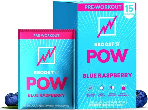 EBOOST Pow, Berry-Melon Fizz 15 Packets