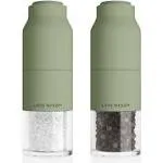 Lars NYSM Salt and Pepper Grinder Set Stainless Steel with Adjustable Grinder I Bottle Design Spice Mills Set Manual (Sage Green)