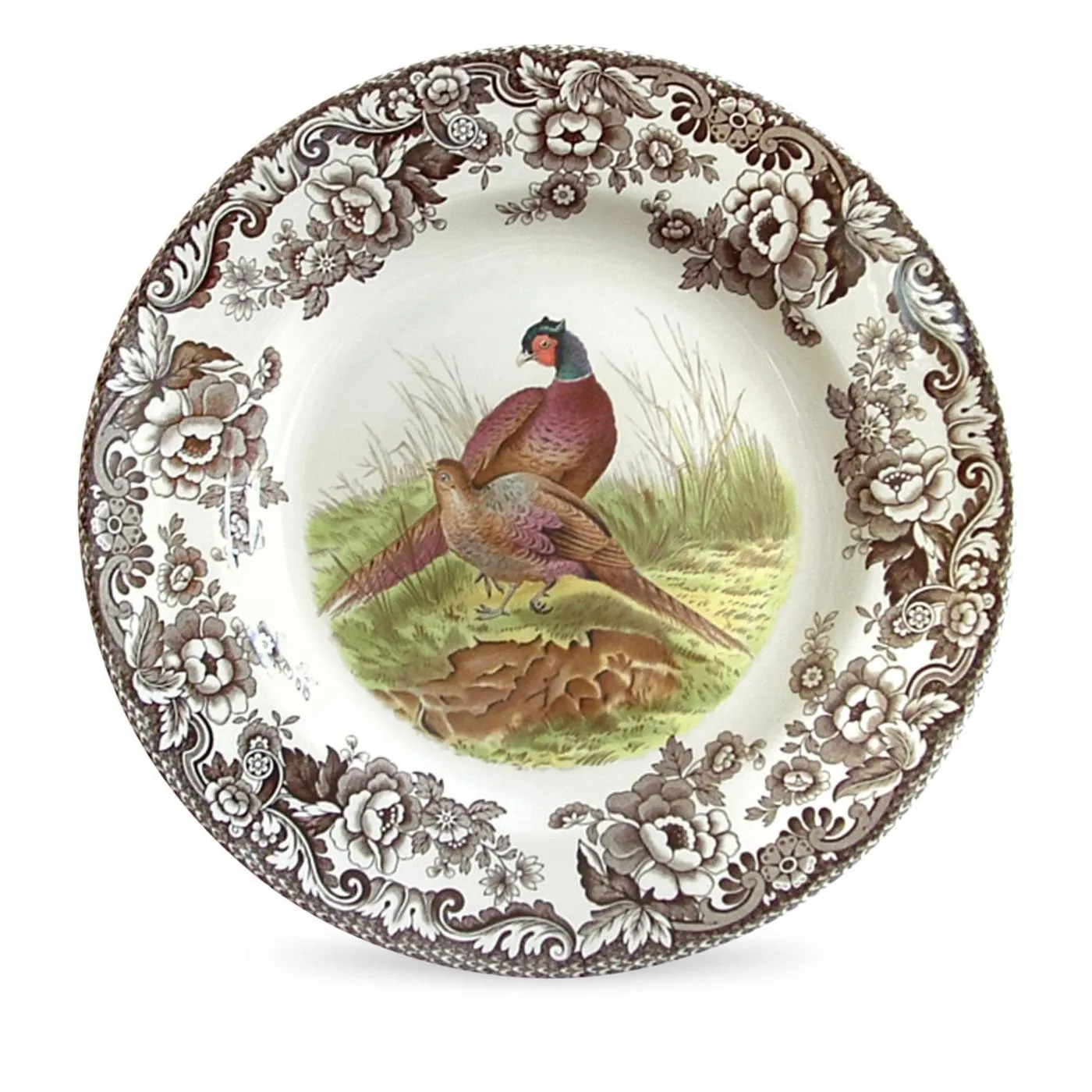 Spode Woodland Luncheon Plate, Pheasant Design - 9” Plate for Thanksgiving & Special Occasions, Fine Earthenware, Dishwasher & Microwave Safe, Excellent for Fall Entertaining - Holiday Dinnerware Set