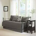 Madison Park Quebec 6 Piece Reversible Daybed Cover Set Dark Grey