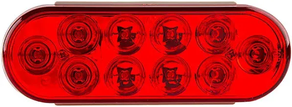 Red Oval LED Truck and Trailer Lights