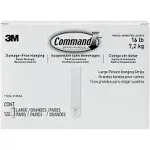 Command Large Picture Hanging Strips [Removable]: 120 Pairs (White)