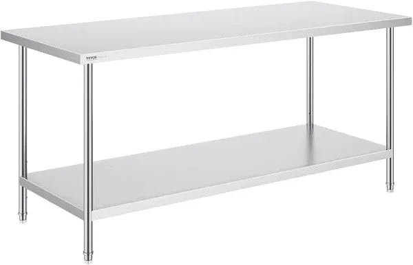 VEVOR 24 x 34 in. Stainless Steel Prep Table