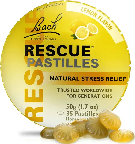 Rescue Original Flower Remedies Pastilles, Lemon - 1.7 oz