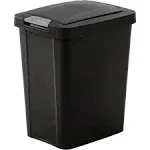 Sterilite TouchTop Wastebasket, 7.5 Gallon / 28 Liter Capacity, Black