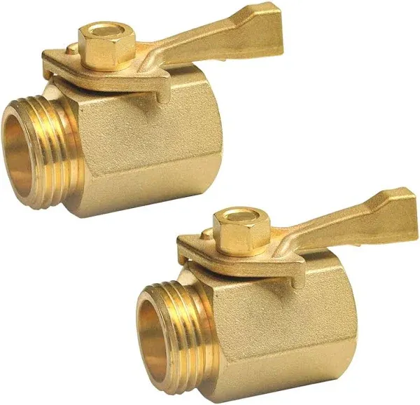 Hourleey Garden Hose Shut Off Valve 2 Pack