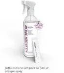 Allergen Spray, Pets, Dust Allergies & More, Air & Surface Control, Just Add Water, Bottle with One Refill, Over 64oz Total