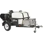 Northstar 157595 Trailer-Mounted Hot Water Commercial Pressure WASHER, 4000 psi, 4.0 GPM, Honda Engine, 200-Gal. Water Tank