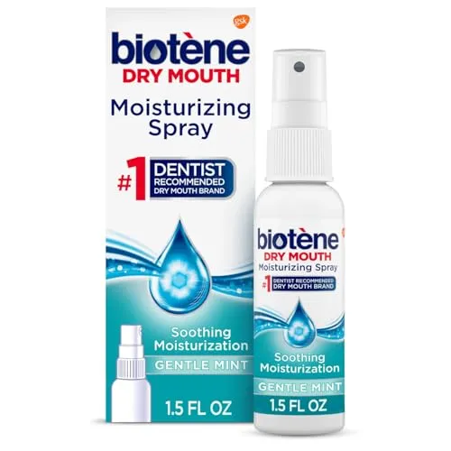 Pack of 2 Biotene Gentle Mint Mouth Spray for Dry Mouth Relief, 1.5 Fl Oz Each